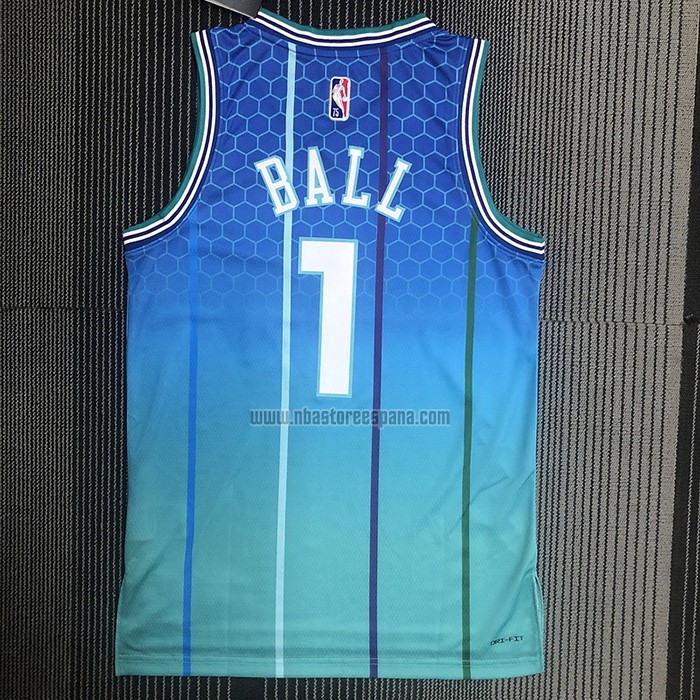 Camiseta Charlotte Hornets LaMelo Ball NO 1 Ciudad 2022-23 Azul